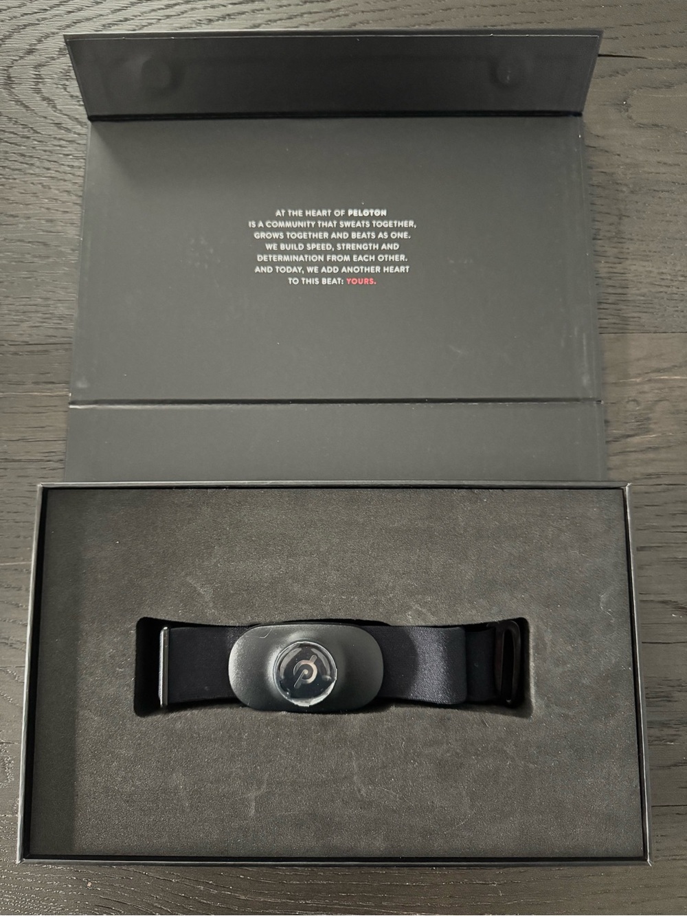 Peloton Black Heart Rate Chest Strap with Central Sensor